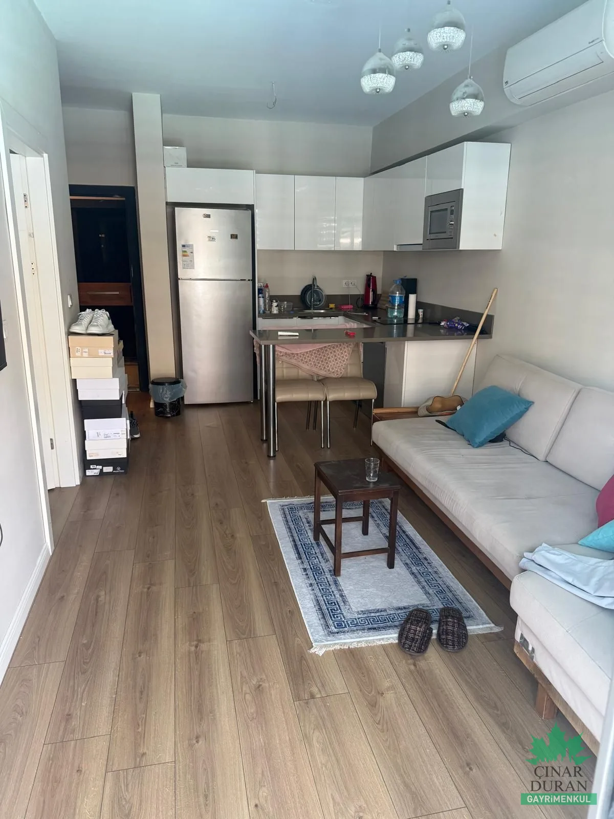 Harmandalı'da Havuz Cepheli 50 m² Eşyalı 1+1 Satılık Daire - küçük resim 2